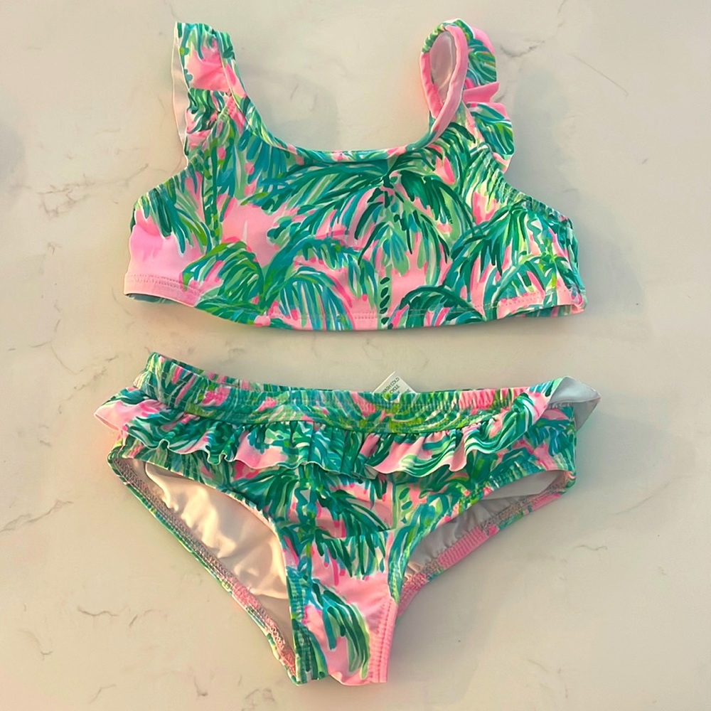 Little girls Lilly Pulitzer 2 piece swimsuit. Bundle!